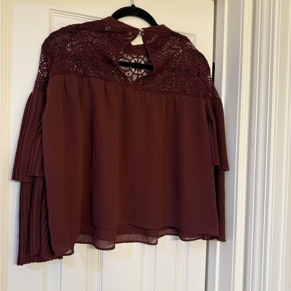 Abercrombie And Fitch Burgundy Blouse Size M - Picture 8 of 8